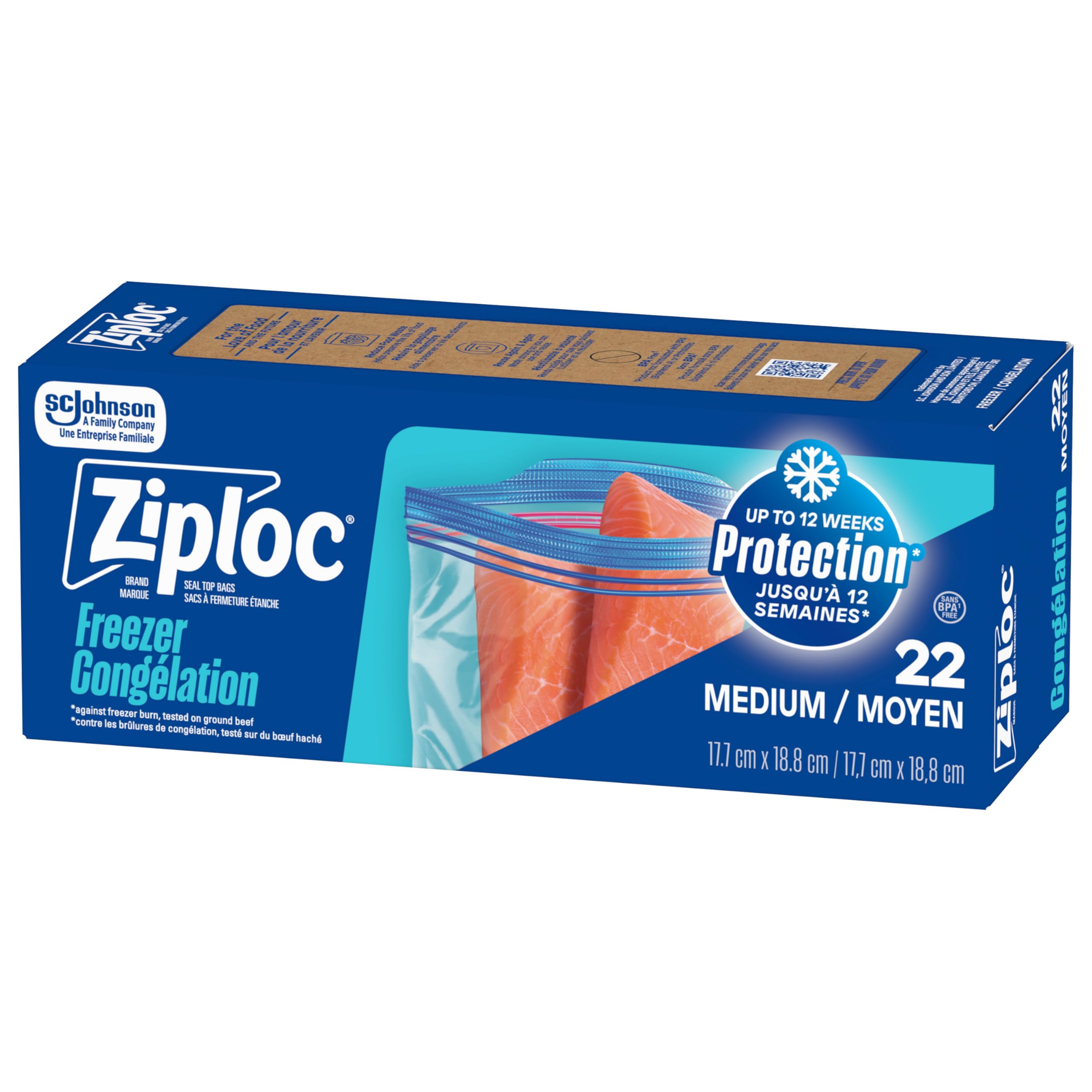 冷凍ML40 S10 PL15 Ziploc Medium Food Storage Freezer Bags, Grip 'n Seal Technology