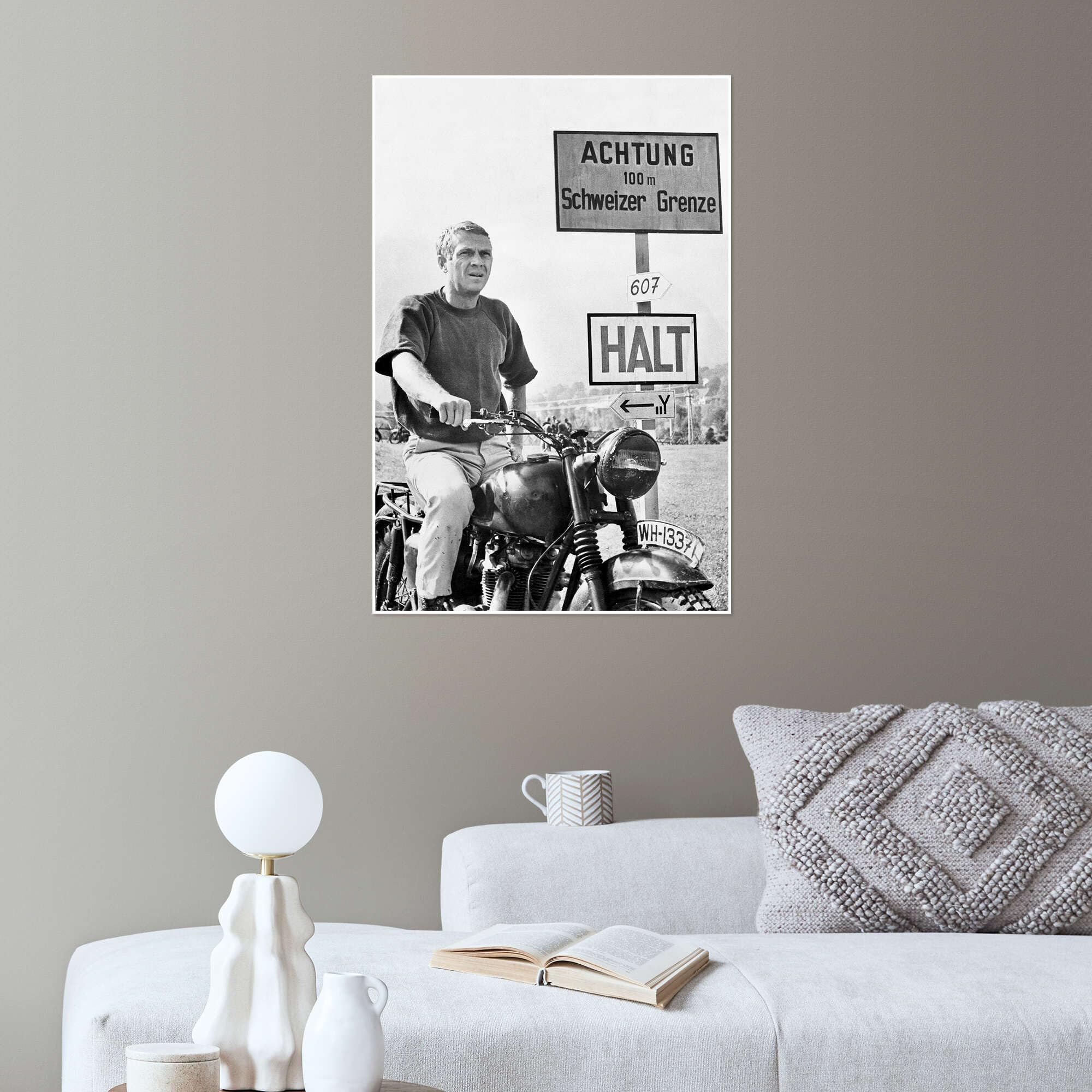Posterlounge Steve McQueen in The Great Escape Poster by Celebrity