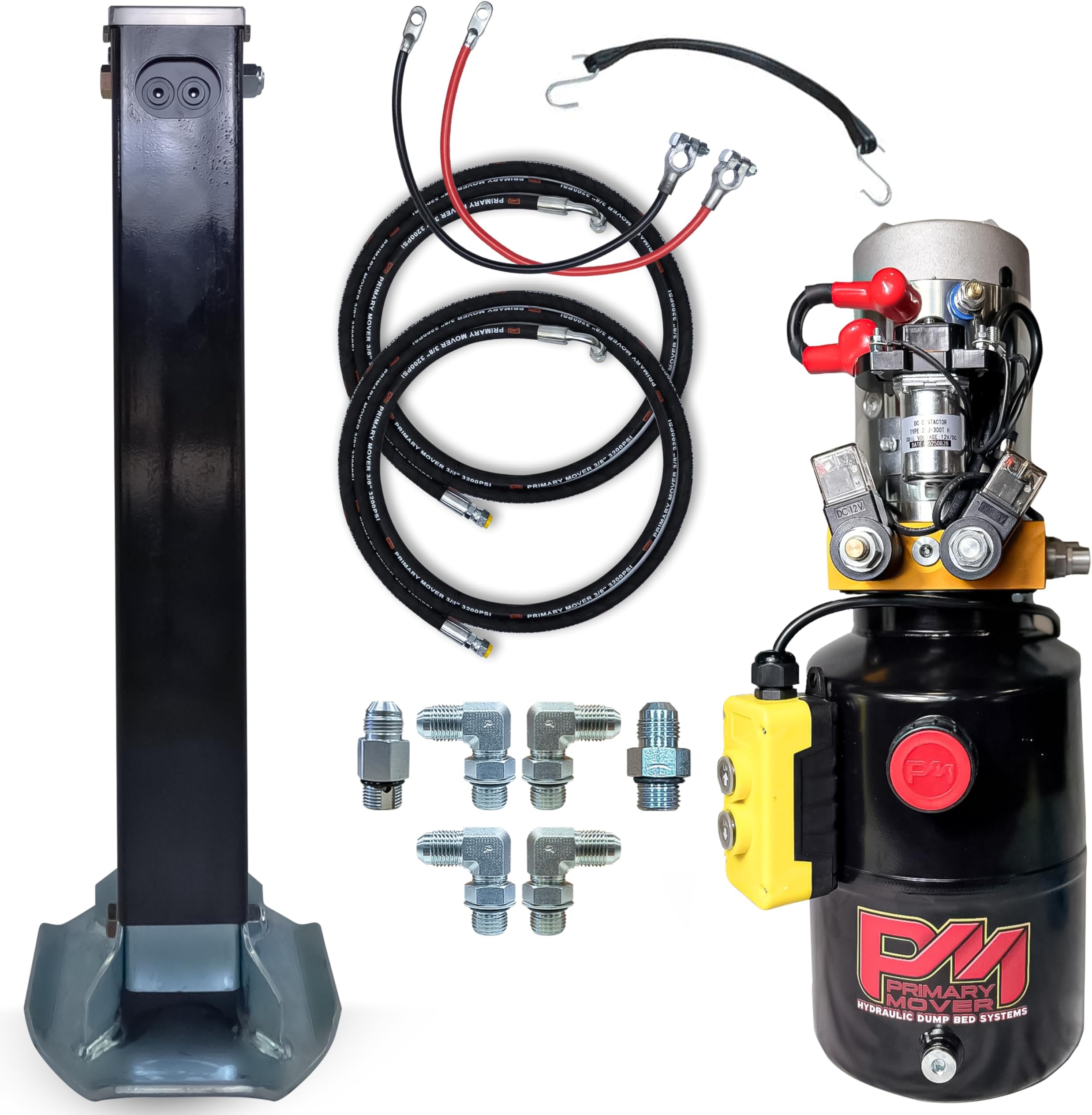 Primary Mover 12K Double Acting Hydraulic Trailer Jack (12,000 lb) - Power Jack 12K, Lift Trailer Jack Stand with Hydraulic Power Unit