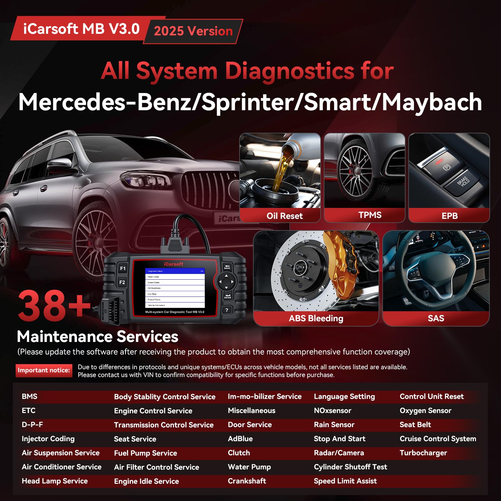 Amazon.co.jp: iCarsoft MB V3.0 双方向診断ツール メルセデスベンツ
