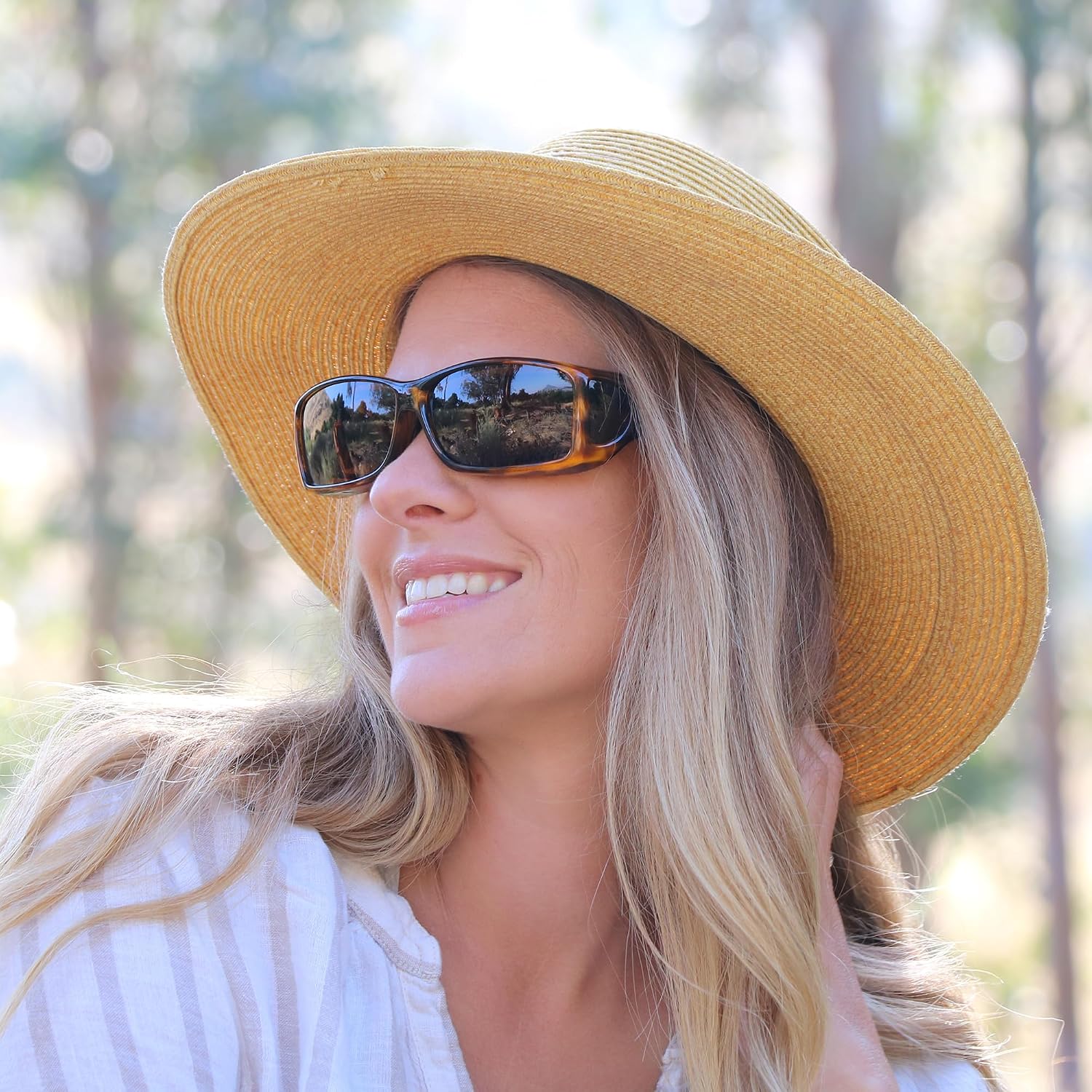 Cocoons Wide Line (ML) Leopard Polarized Amber