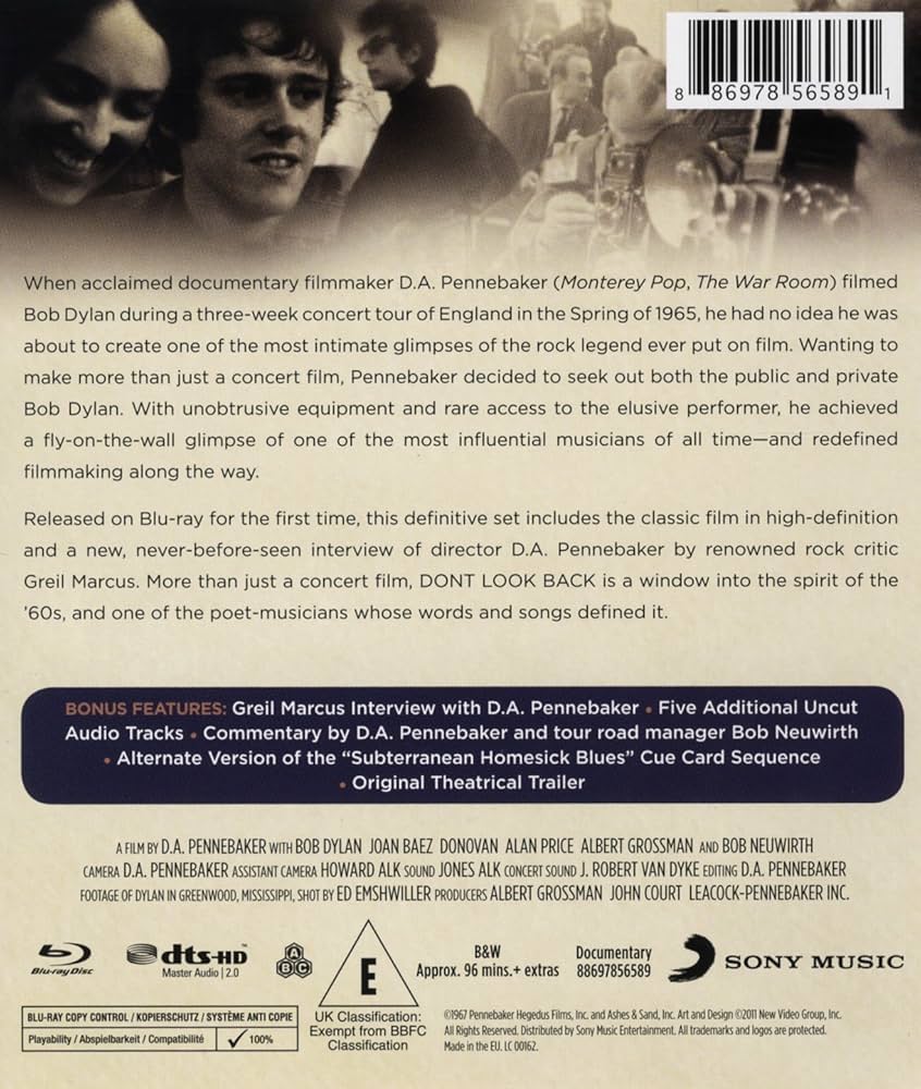 ボブ・ディラン DON'T LOOK BACK DVD ボブ・ディラン DON'T LOOK BACK DVD Amazon.co.jp: Don't Look