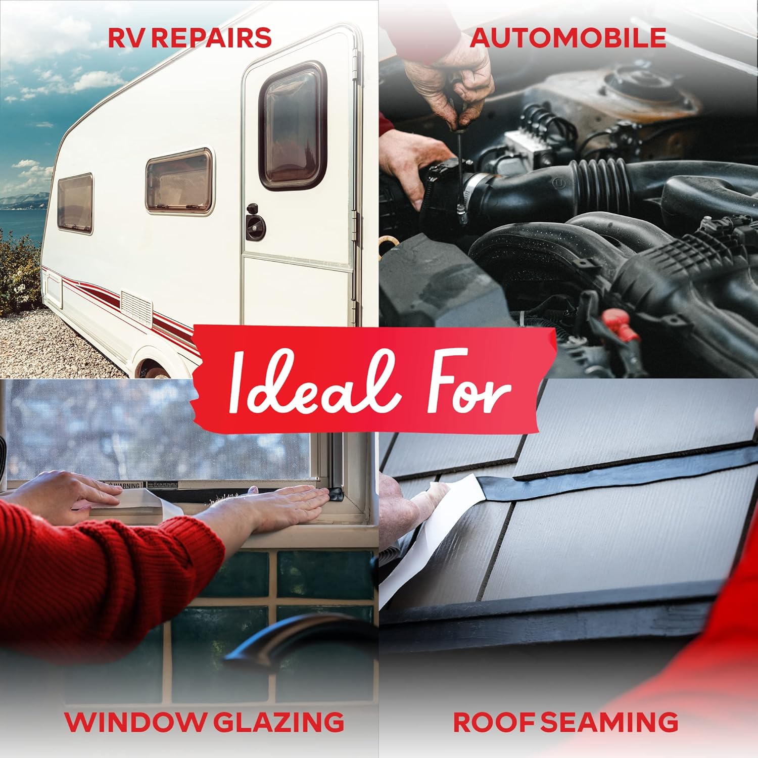 Buy XFasten Black Butyl Seal Tape 1/8Inch x 3/4Inch x 30Foot Leak