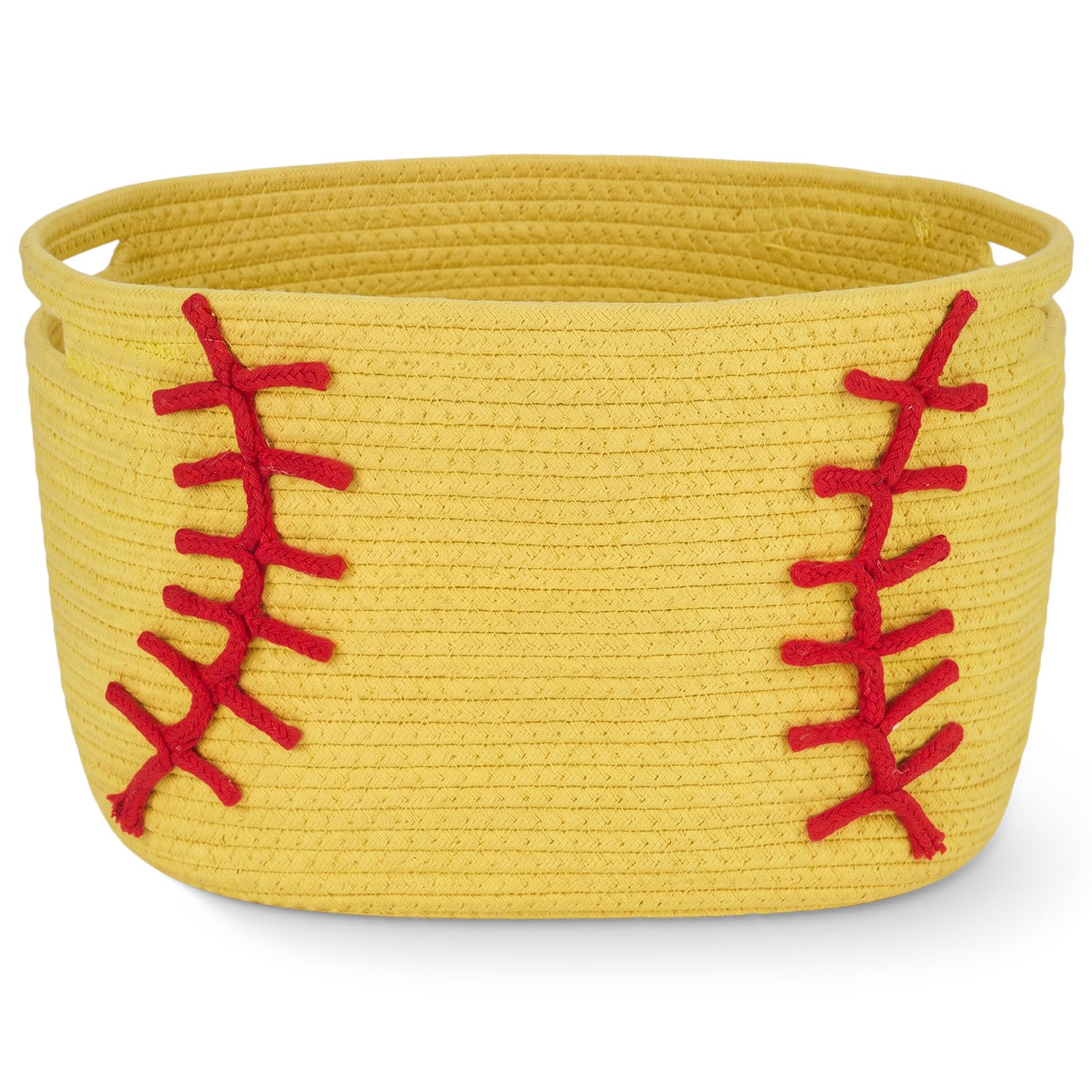 Photo 1 of RattanView Softball Cotton Rope Basket 15 x 9 x 10 in