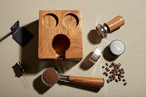 Miniatura 6 de IKAPE Estación de manipulación de espresso, base de madera de 2.283 in, soporte de alfombrilla de café expreso apto para accesorios de espresso de