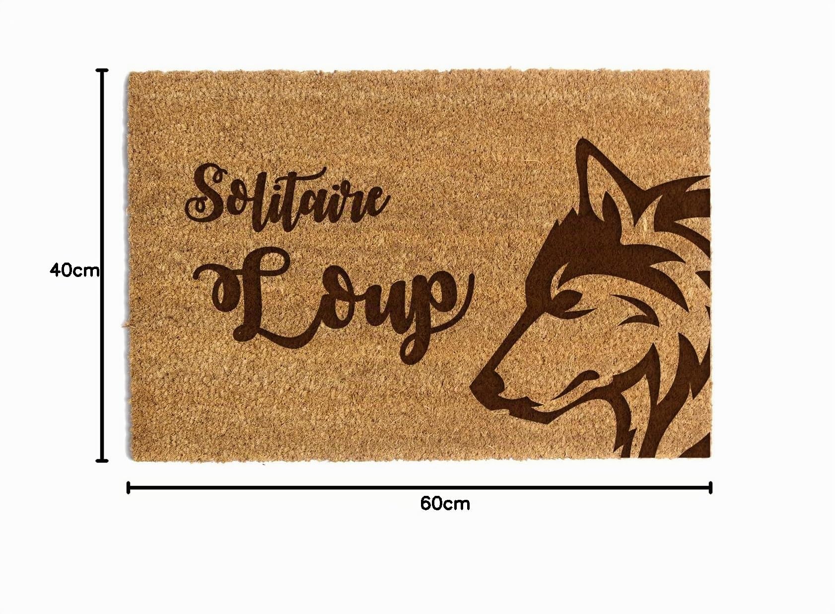 Paillasson personnalisé en fibre de coco avec n'importe quel texte, Tapis antidérapant et absorbant, Différents motifs de paillassons internes pour l'intérieur de la maison (90 x 60cm, modèle 15)
