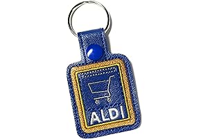 Aldi Quarter Holder for Shopping Carts, Bright Blue