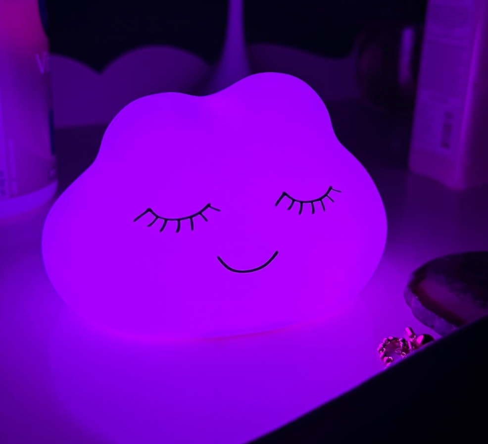 Guocheng, Simpatica luce notturna a forma di stella a LED, funzionamento a batteria, lampada decorativa da tavolo per bambini, camera da letto, cameretta, Natale, festa di compleanno (bianco
