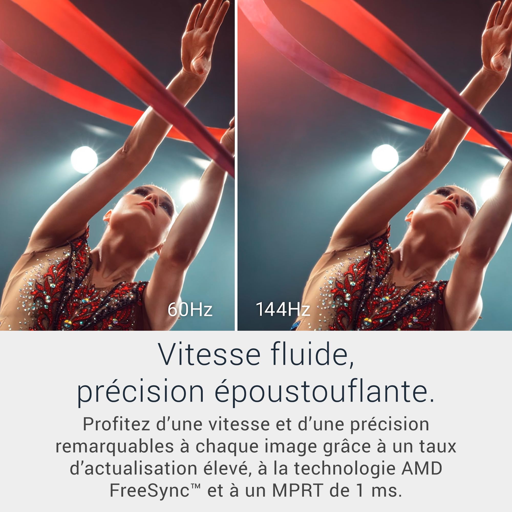 Dell 27 Écran PC - SE2726D, QHD (2560x1440), 144Hz, IPS, 1ms MPRT, AMD FreeSync, 99% sRGB, VESA (100x100mm), DisplayPort, HDMI, Garantie 3 Ans, Noir