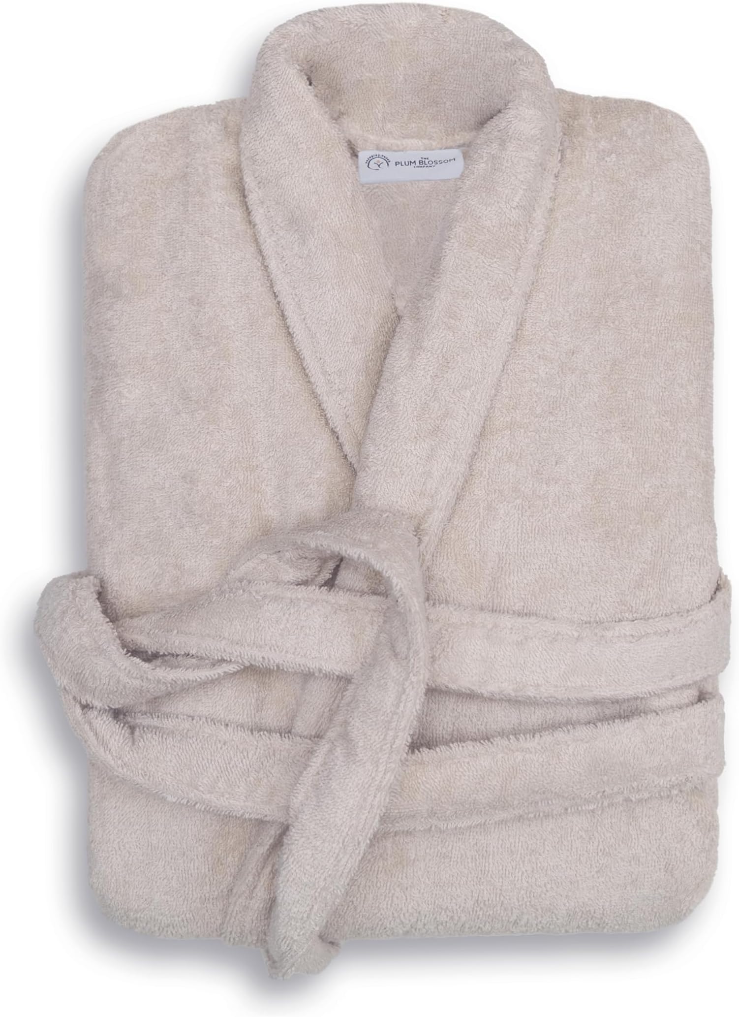 Bathrobes Organic Cotton 100% GOTs certified Towel Robe Soft Cosy Spa Day Small, Medium, Large and White Beige and Grey