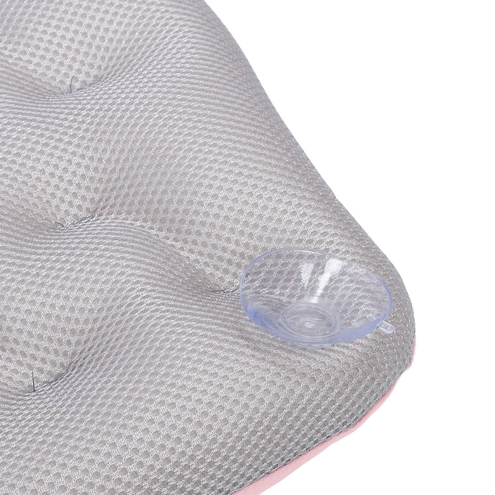 Generic Cuscino da Bagno per Tutto il Corpo, Cuscino da Bagno Facile da Pulire Comodo Anti -slip Versatile con Ventose per Accessori Spa (PINK)
