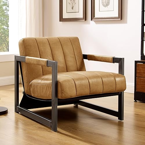 Miniatura 35 de Art Leon Juego de 2 sillas de acento de piel sintética moderna de mediados de siglo, silla de salón con patas de metal negro, color negro