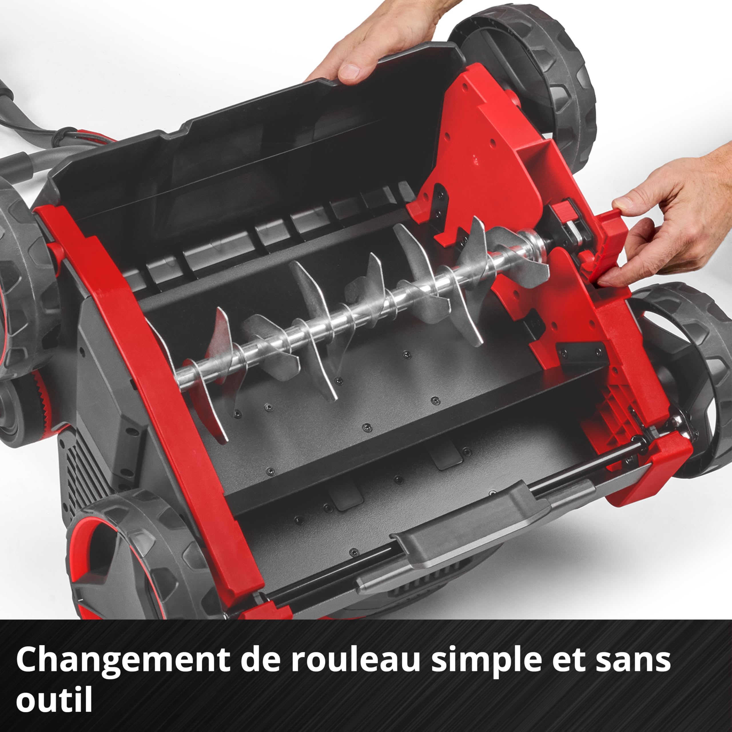 Einhell Professional Scarificateur-aérateur sans fil GP-SA 36/40 Li BL-Solo PXC (36 V, largeur de travail 40 cm, sans charbon, max. 1100 m², avec rouleau aérateur et rouleau à lames, sans batterie)
