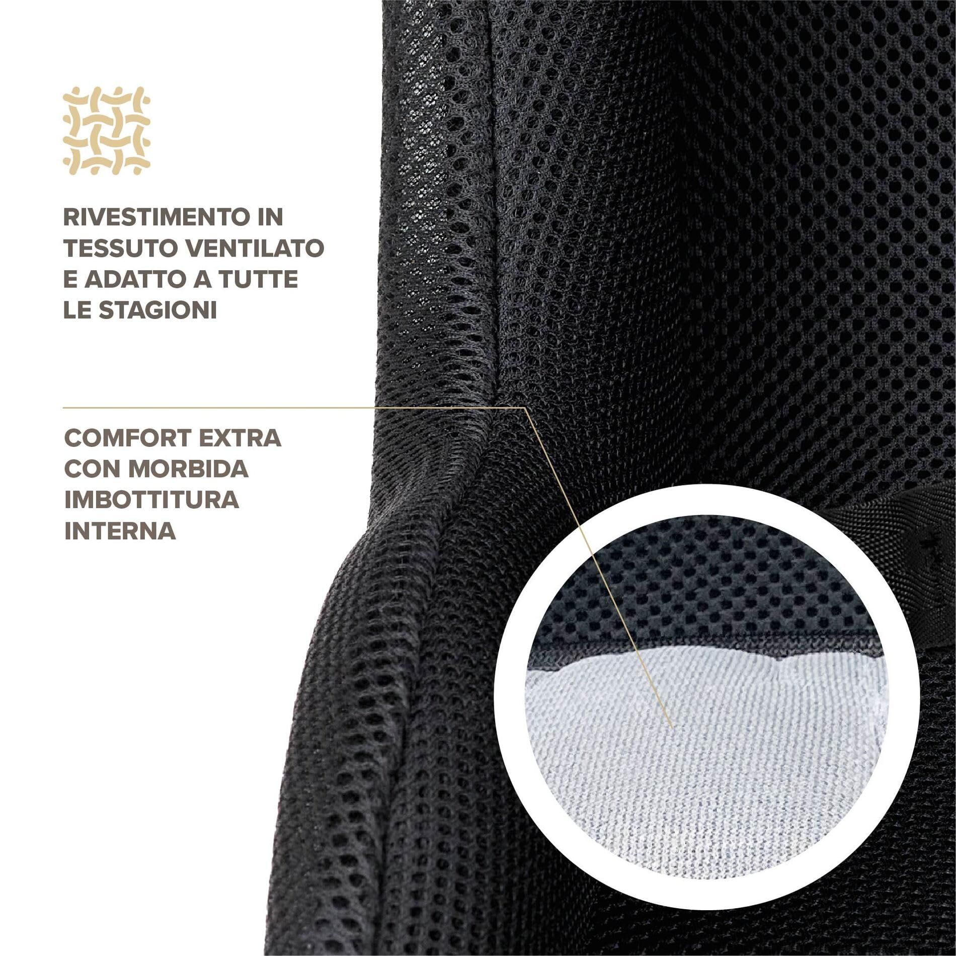 POLISPORT 8015000019 – Mini Pelican Tutto Clima Riduttore Seduta Bebè con Cintura a 5 Punti per Rimorchio, Passeggino e Bici Cargo – Traspirante, Sicuro e Compatibile da 7 a 18 Mesi, Nero