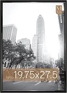 MCS Trendsetter 19.75x27.5 Poster Frame Black High-Gloss, Vertical & Horizontal Wall Hanging Large Picture Frame for Photos, Posters & Art Prints (1-Pack)