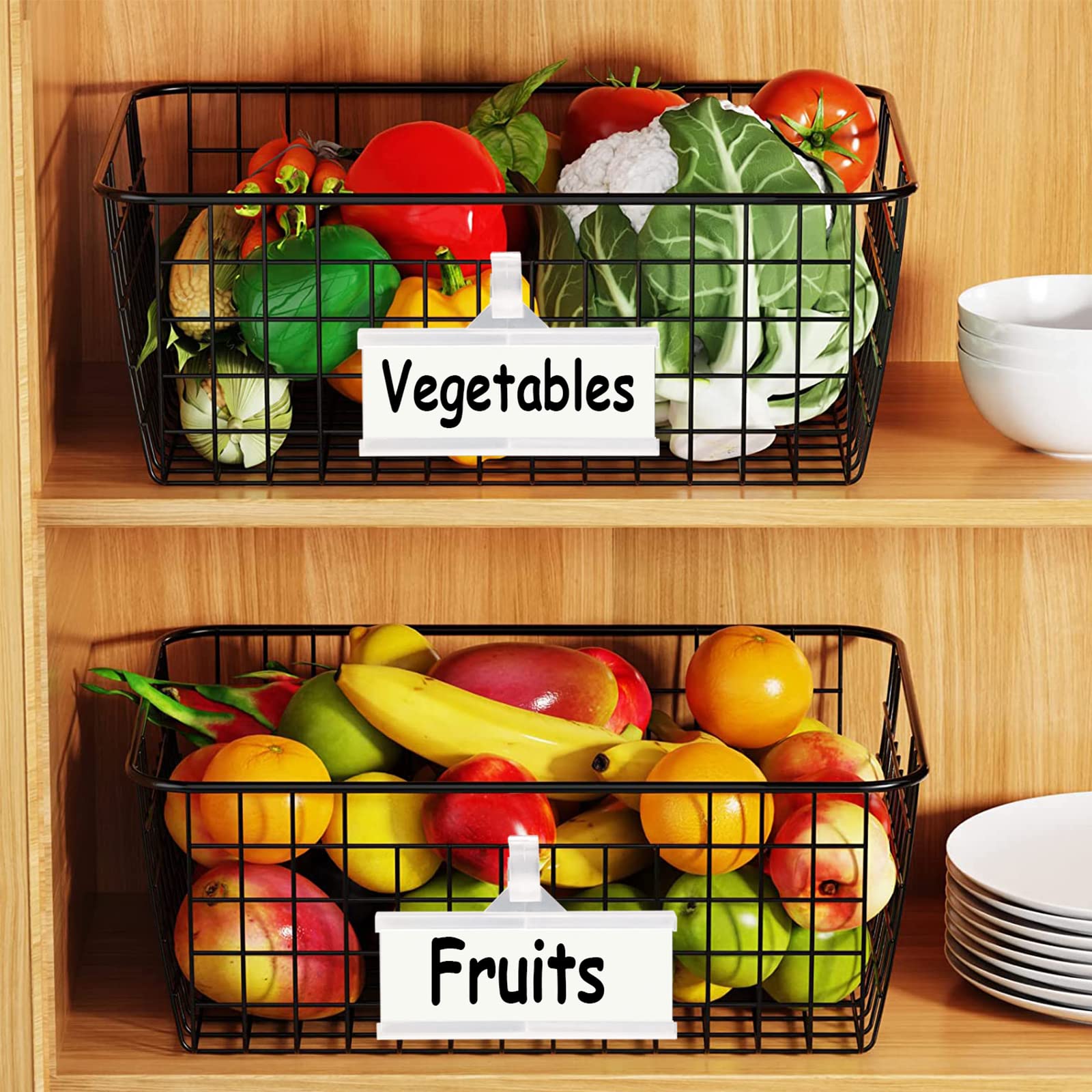 Wire Shelf Labels - 35 Pack Snap Lock -6