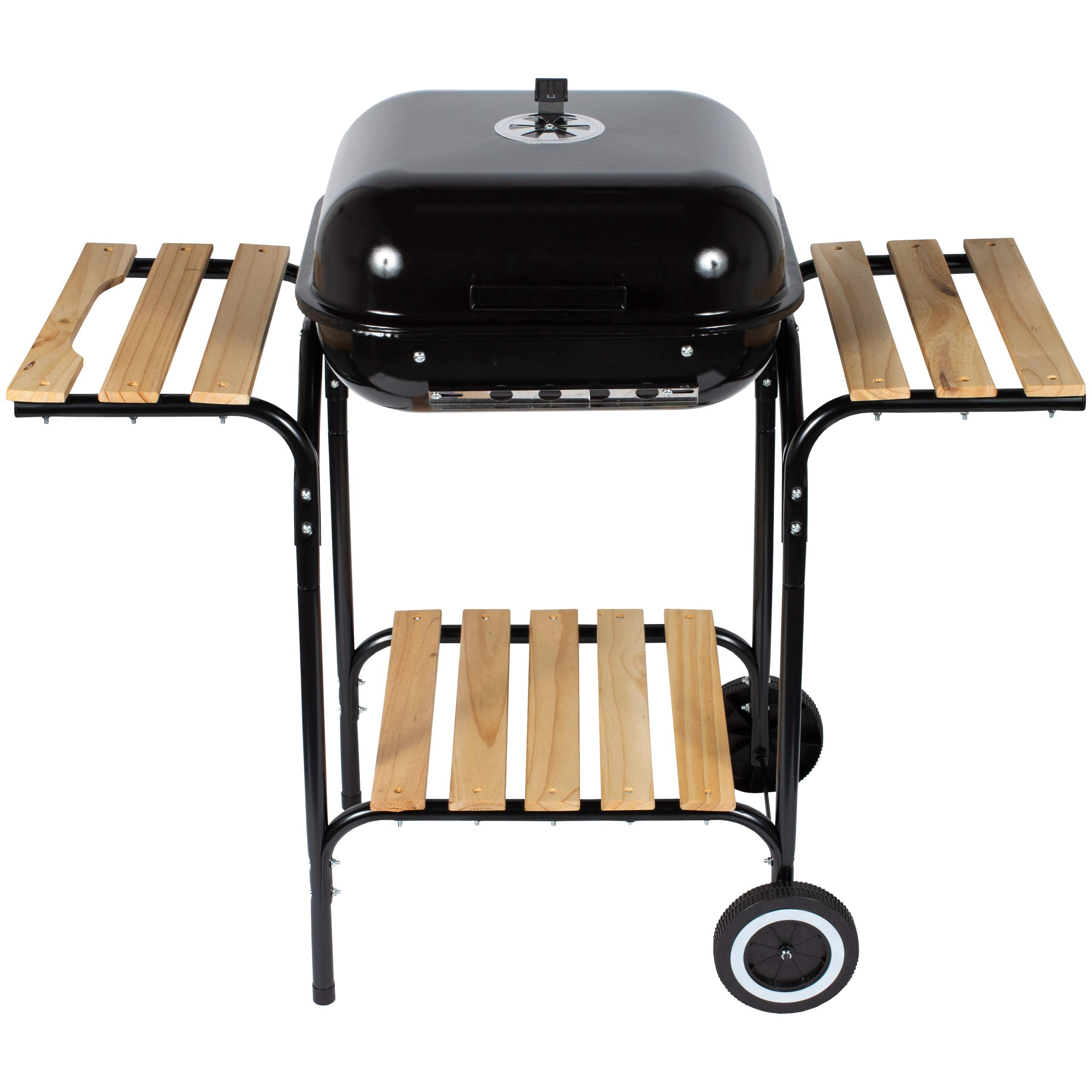 GrillMaster Kohlegrill EmaBend GM3000 + Gebläse, Gartenbau, Karbon, Mit Rollen, Holzböden
