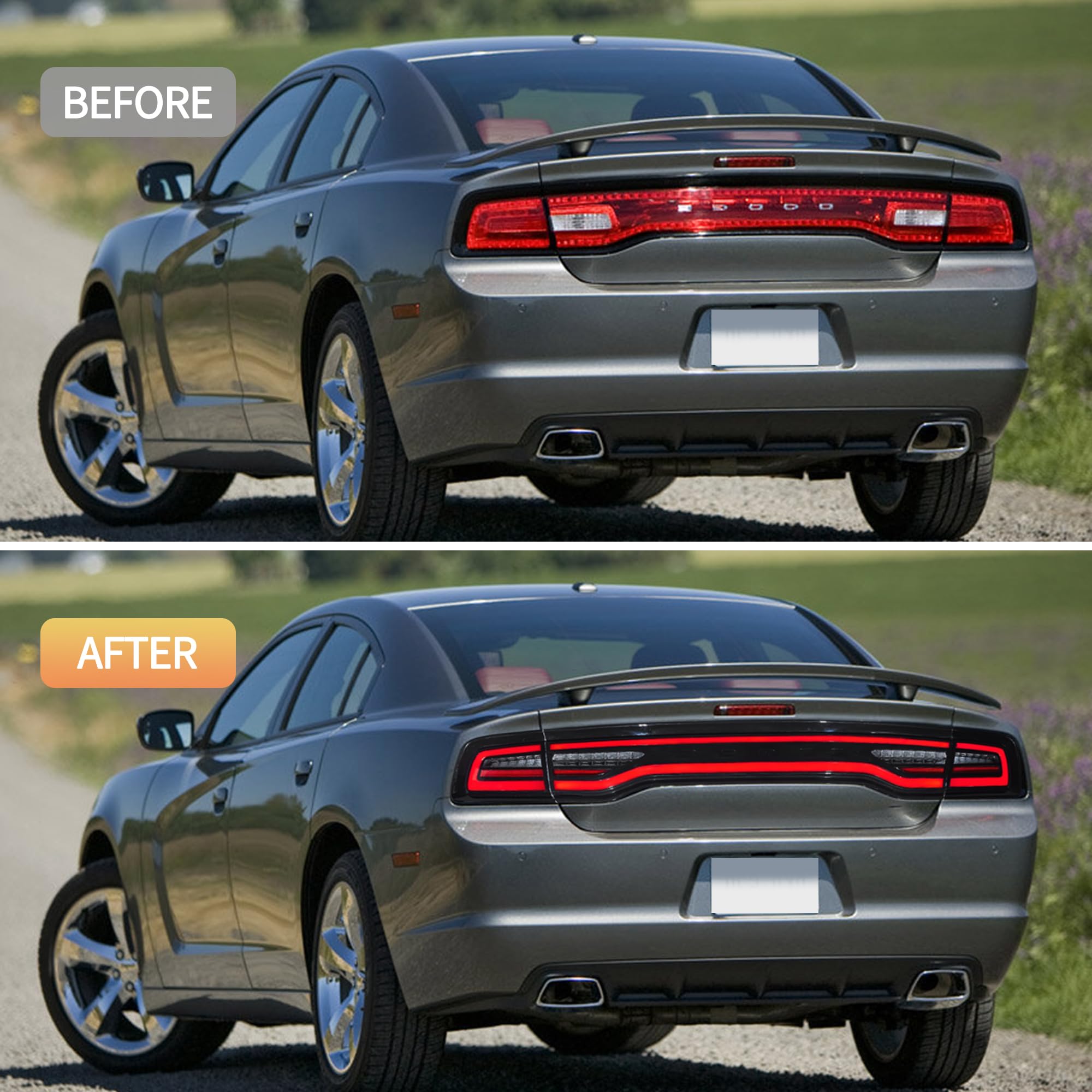 VLAND Pilotos traseros LED para Charger 2011-2014, Con luces diurnas dinámicas e intermitentes