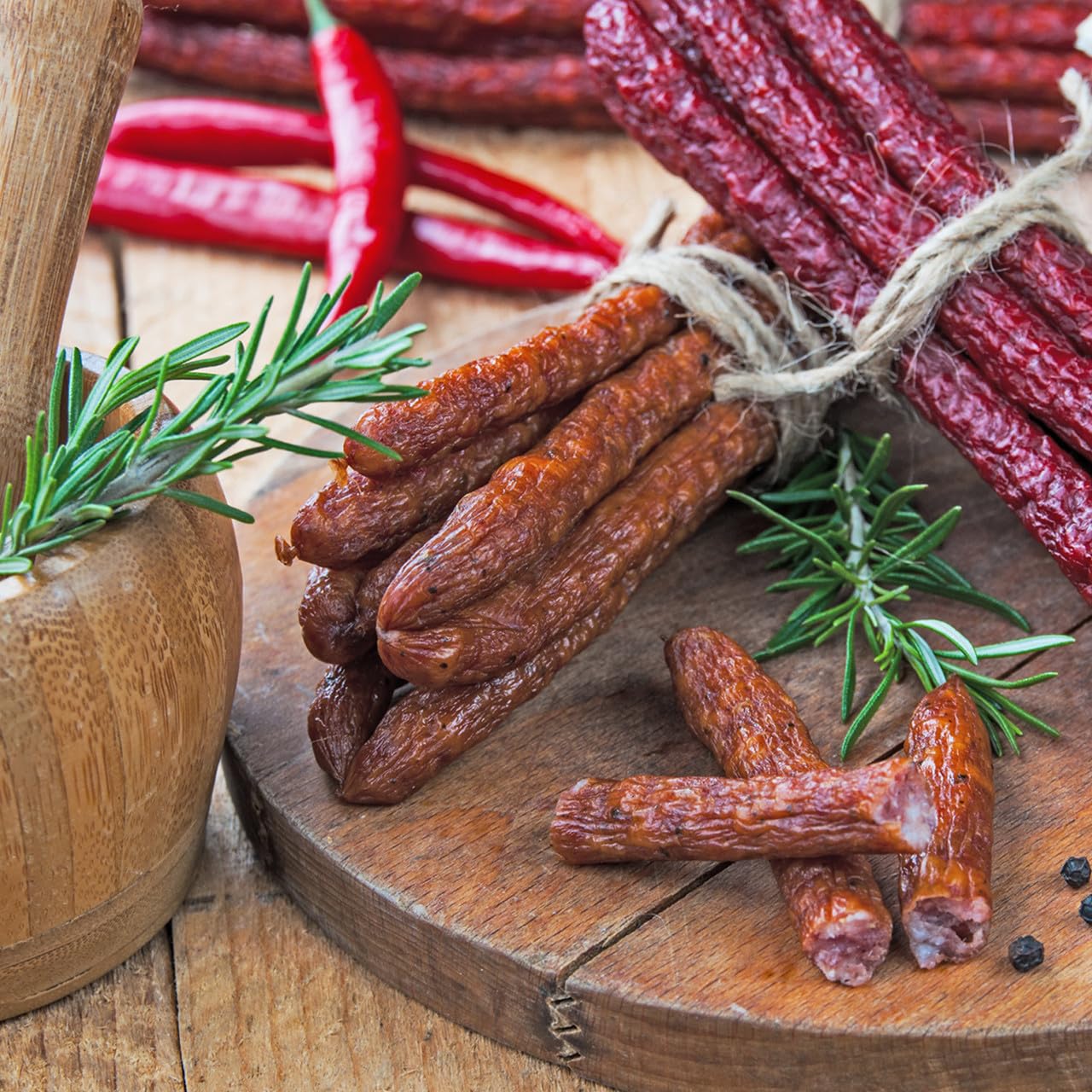 Hi Mountain Seasonings ǀ Snack Stick Seasoning Kit ǀ SWEET & SPICY BLEND ǀ Includes Seasoning, Cure, Casings, & Directions ǀ Seasons up to 20 lbs of Meat ǀ Beef, Pork, Venison, Deer, & Wild Game