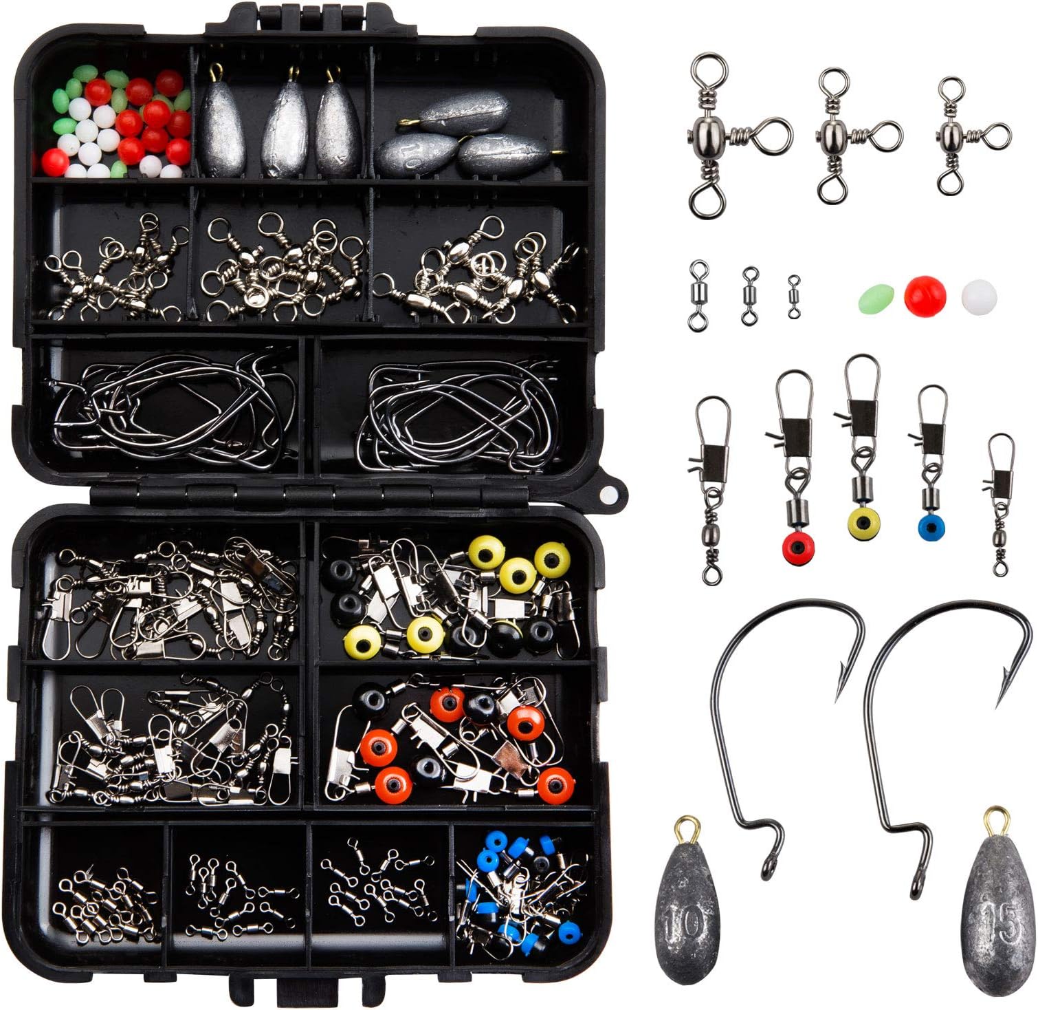 jovati Boîte à Pêche avec Accessoires Inclus 188 Pcs Kit d'Accessoires