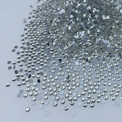 Miniatura 3 de 4320 diamantes de imitación SS6 con parte trasera plana para manualidades, gemas blancas transparentes para manualidades, cristales de uñas,