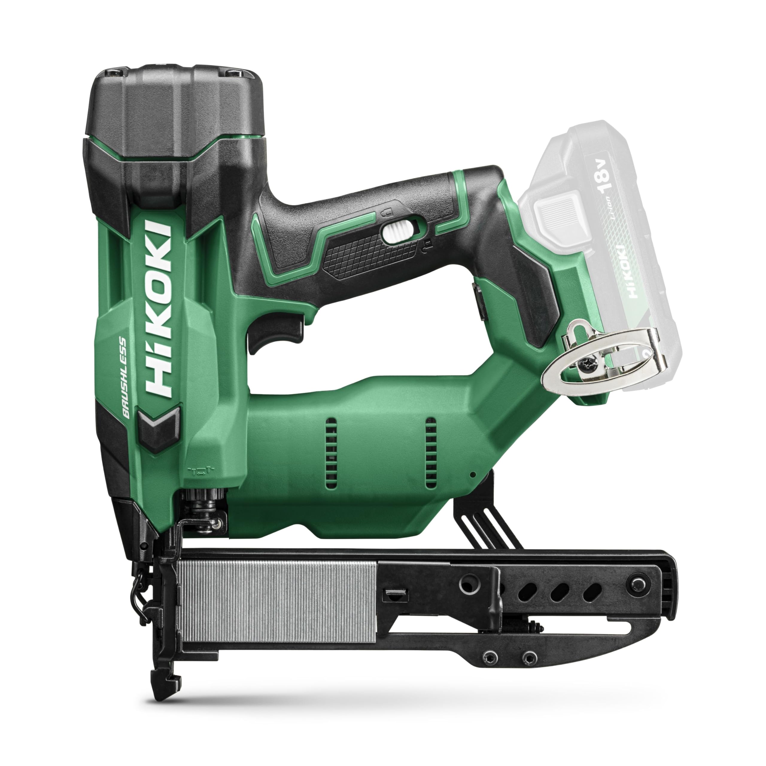 HiKOKI N1804DAW6Z Akku-Klammergerät, 18V Tacker für 13-40 mm Klammern | Bürstenloser Motor, Luftfederantrieb, 2 Schüsse/Sek, ohne Akku und Ladegerät, inkl. Schutzbrille und HSC Koffer, 2 kg