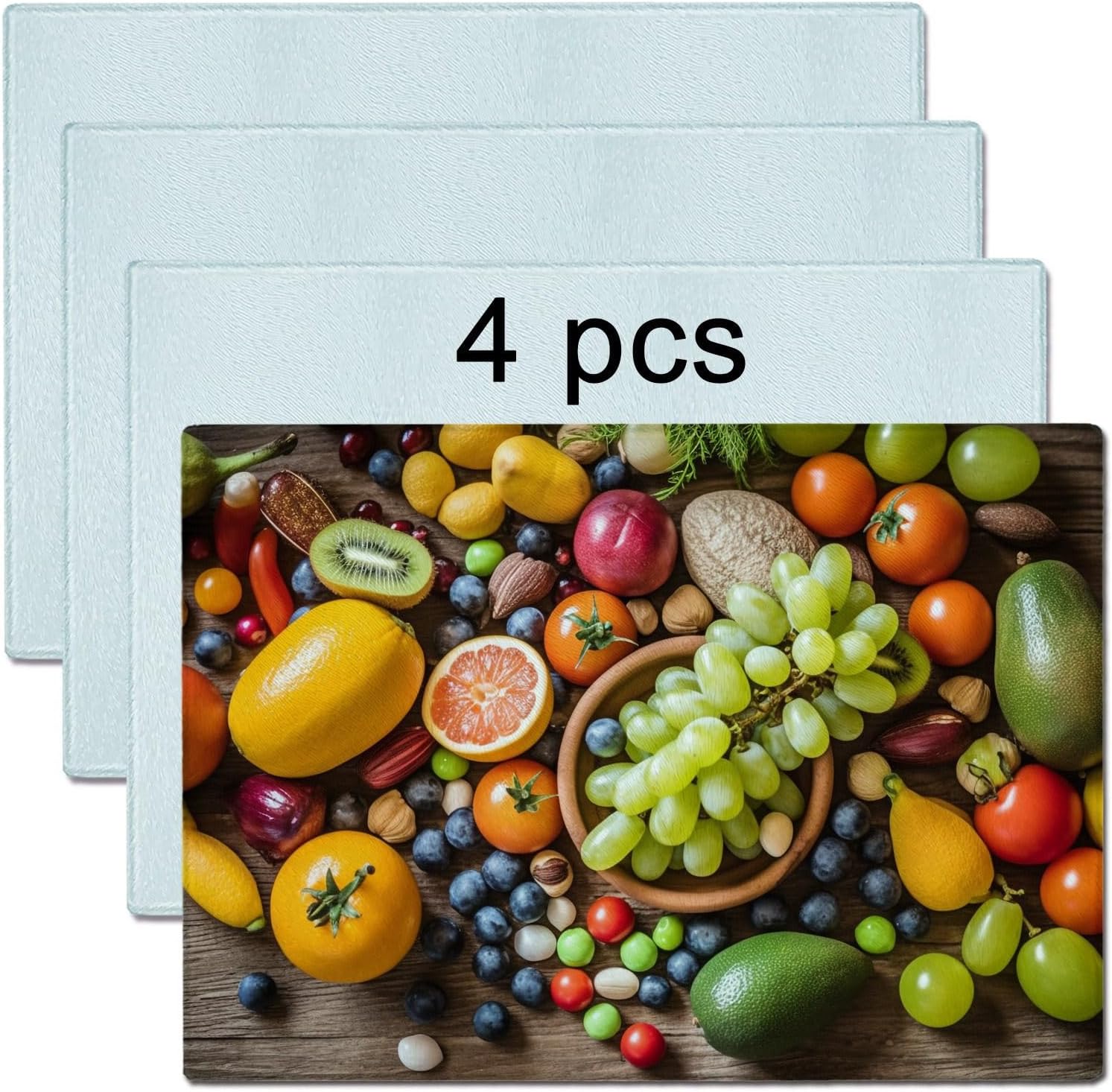 4 Pcs sublimation cutting board blanks，11 x 7.87 Inch
