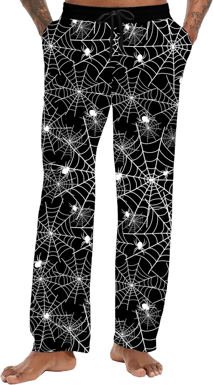 Men St Patrick Day Pajama Pants Elastic Waist Clover Lounge Pants