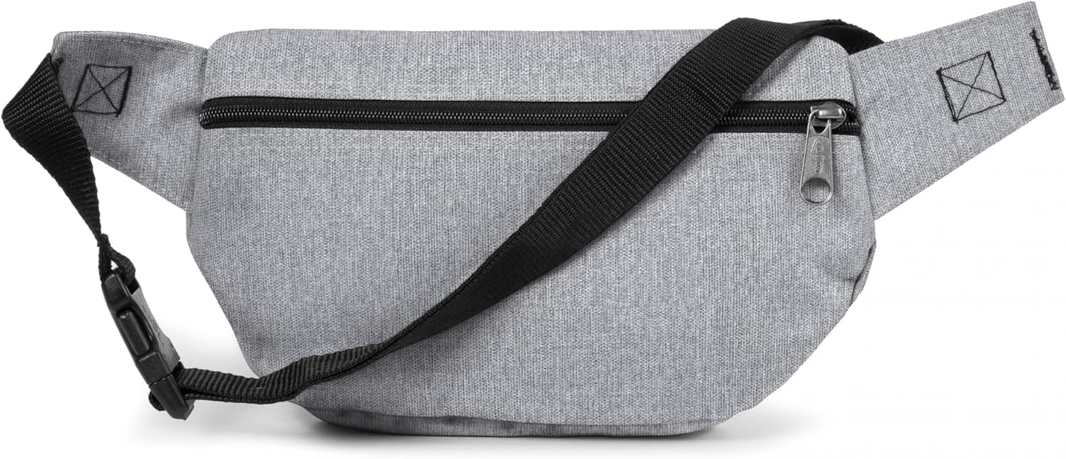 EASTPAK Doggy Bag – 3L Waistpack with Front & Back Zip Pockets, Adjustable Belt, Lightweight & Vegan-Friendly, Sunday Grey