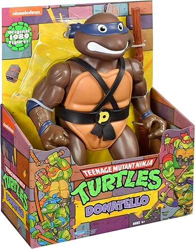 Teenage Mutant Ninja Turtles: Playmates Toys - Figura gigante clásica original de Donatello de 12 pulgadas