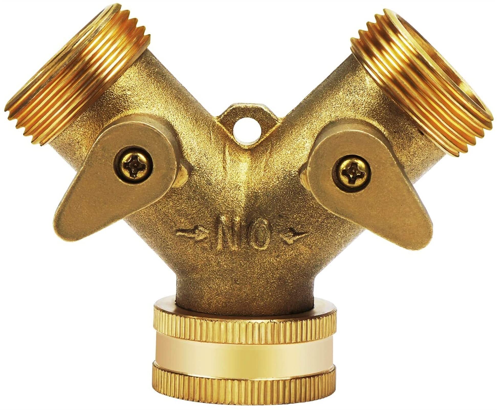 RJJ Connecteur de Tuyau Double en Laiton Massif pour tuyaux de Jardin en Plein air, connecteur de Robinet de 2 Voies Y 2PCS