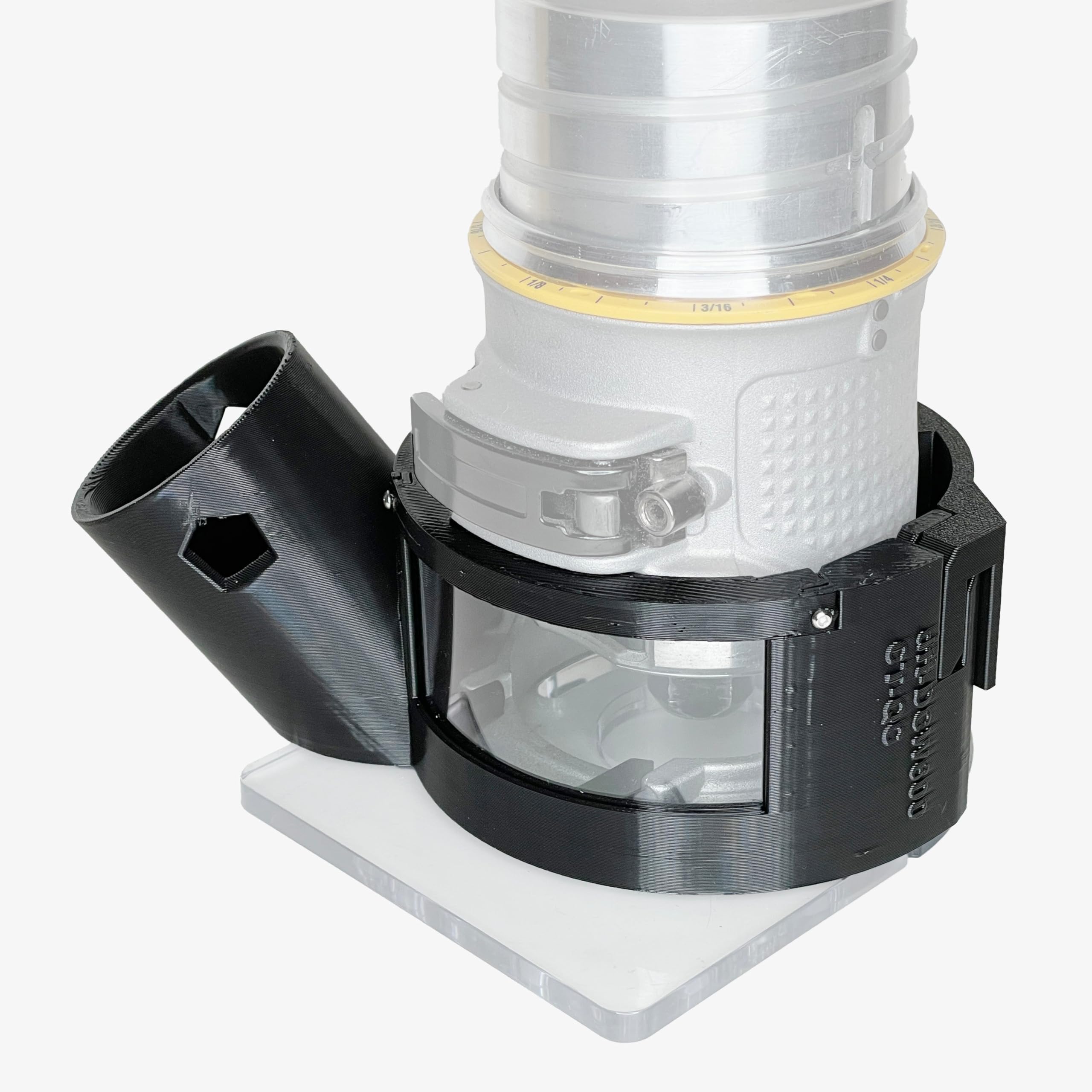 DigitalContrast Hose Adapter, Fits DeWalt DWP611 Corded Router, Large Window