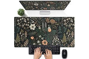 Floral Mouse Pad Desk Mat for Women, Dark Flower Designer Aesthetic Gaming...