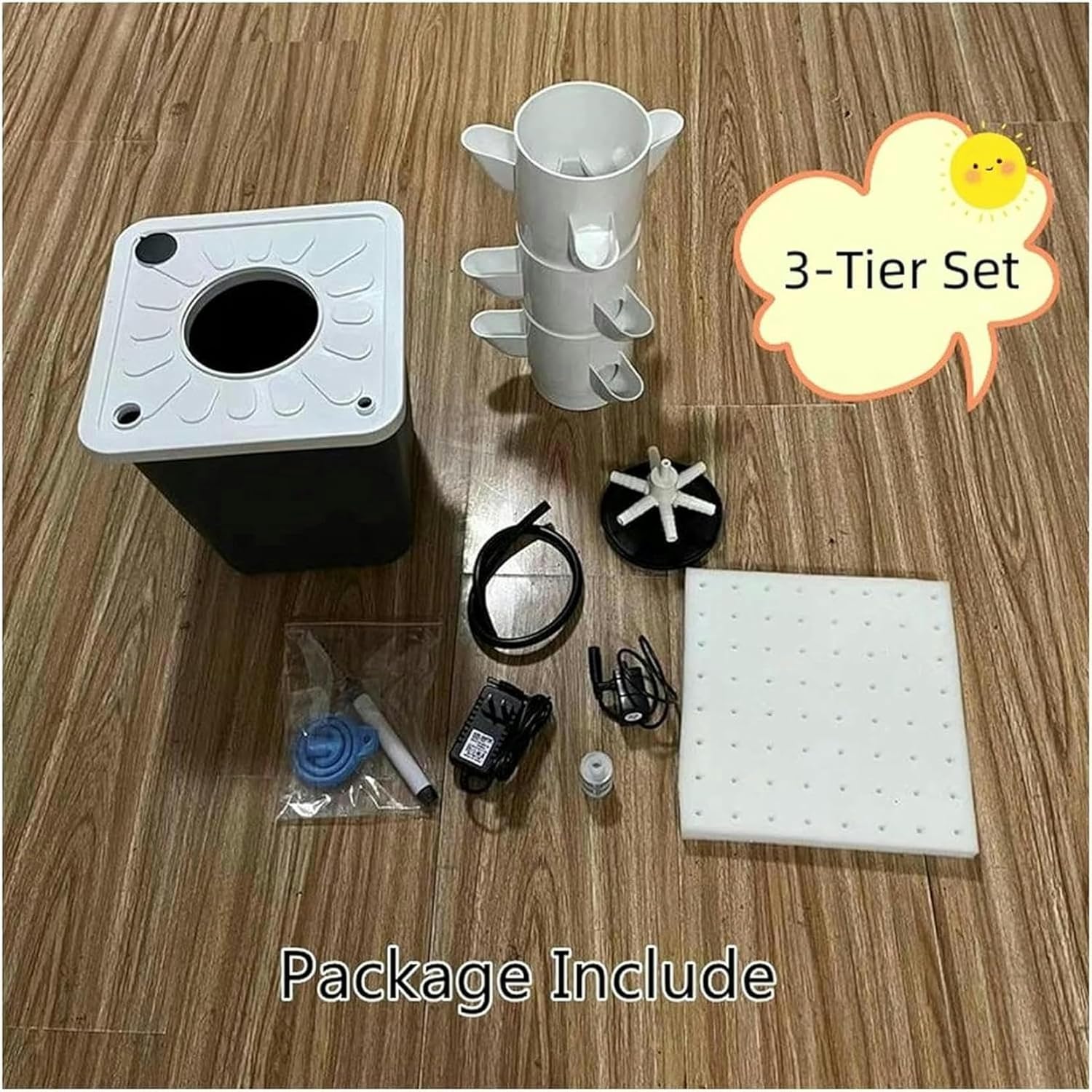 FLTRGO Hydroponics Growing System Garden Hydroponic Soilless Cultivation Kits DIY Balcony Dimensional Planting Column Pp Colonization Cups Vegetable Grow Tower Indoor Garden, tier Set Green