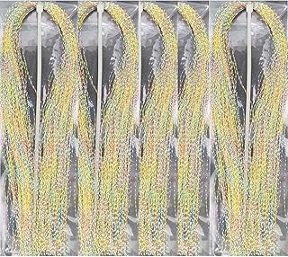 10 Packs Crystal Flash Fly Tying Material Hook Lure Flash Flies Decorating Holographic Tinsel Krystal Flashabou Sparkle Dry Streamer for Fishing Lure Dry Flies Making Supplies