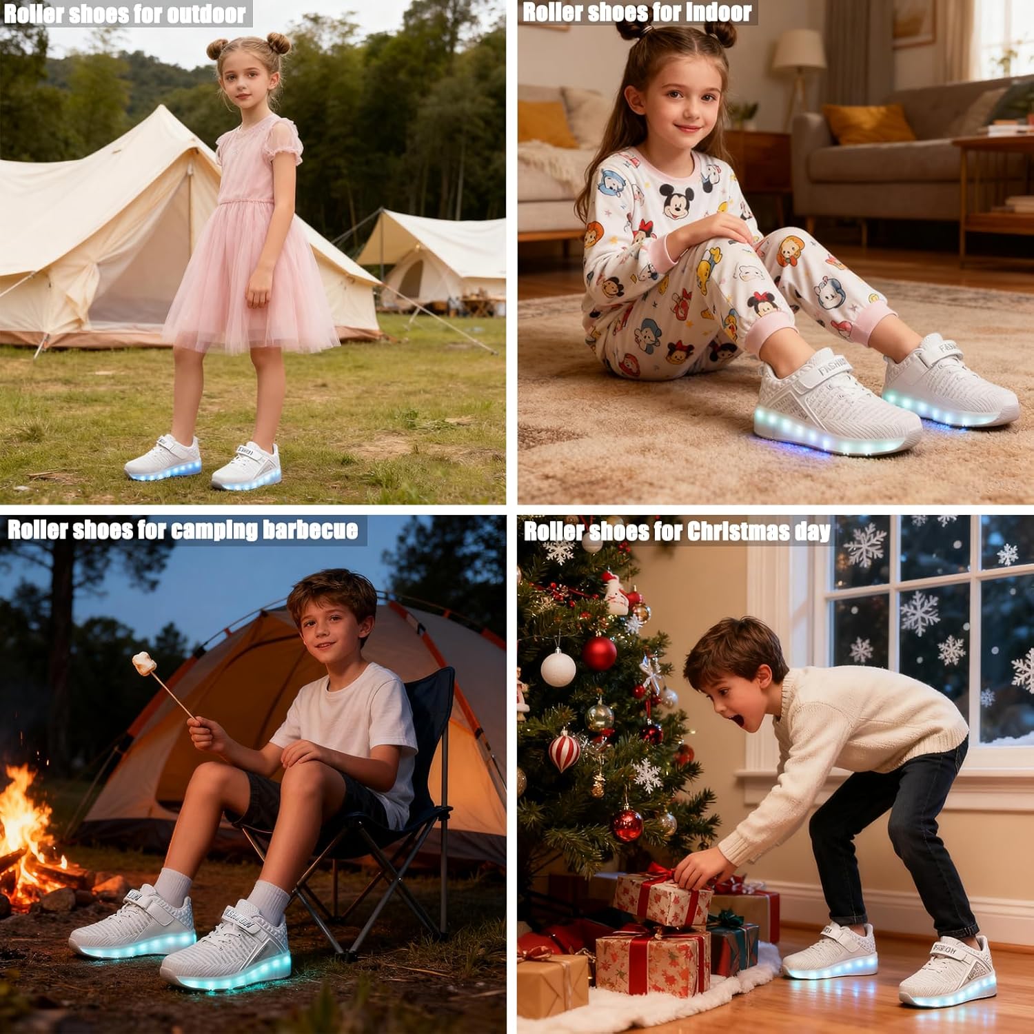 Ylllu Kids LED Roller Skate Shoes with Single Wheel Light up Roller Shoes Gift for Girls Boys Children