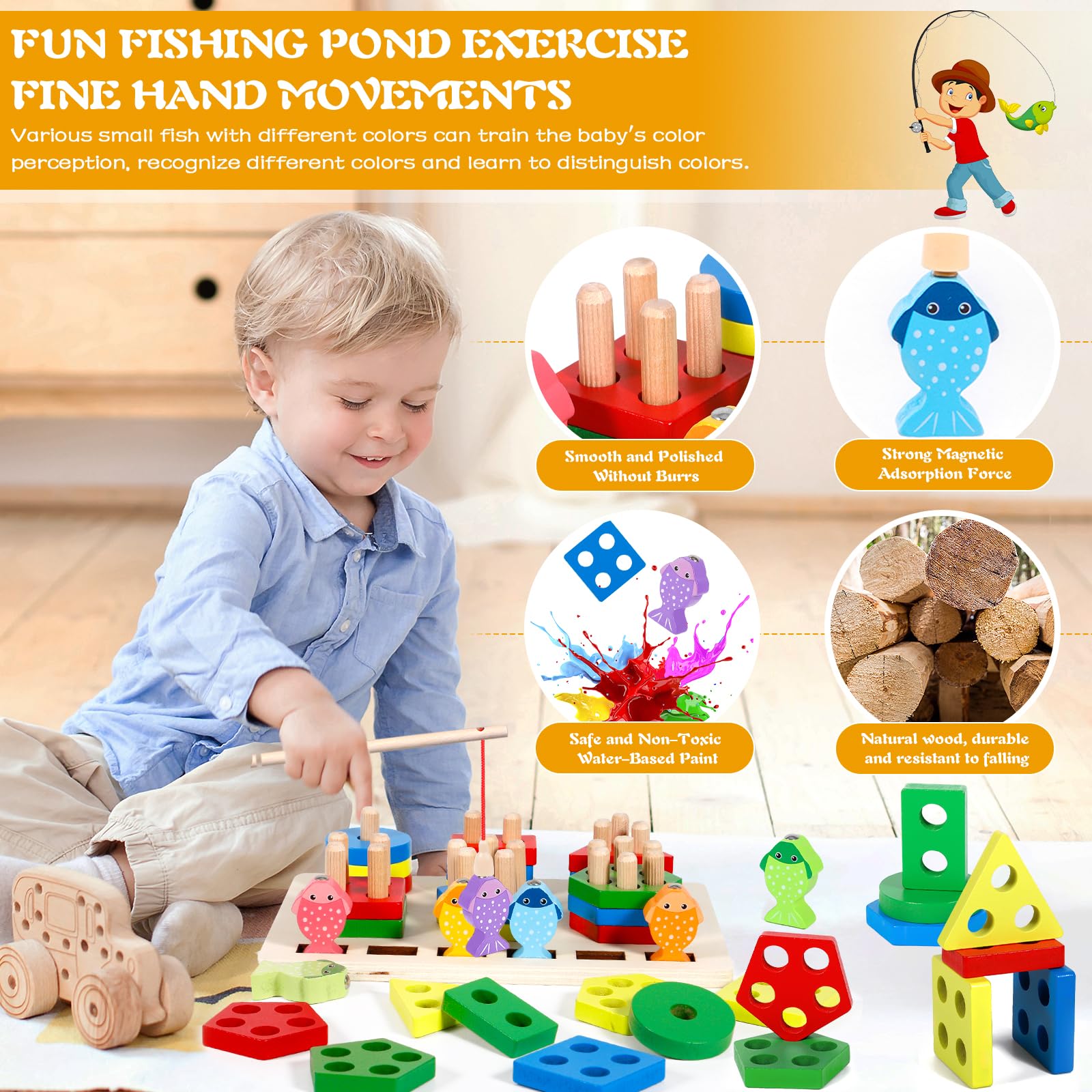 HTN - Giocattoli Per Bambini Montessori Giocattoli In Legno A Mano Allenamento Per Il Cervello Dei Giochi Di Matematica Dei Giochi Di Educazione Precoce Giocattoli 8051281367964