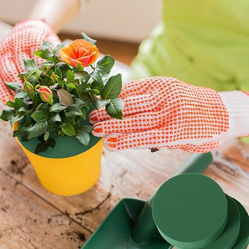 Miniatura 5 de Boao 24 Pieces Round Floral Foam, Wet Floral Foam Bricks Green Flower Foam DIY Flower Arrangement Kit for Wedding, Party Decoration (3 Inch)
