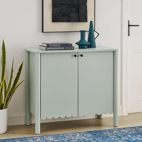 Modway Emmeline 2-Door Scalloped Sideboard in Sage
