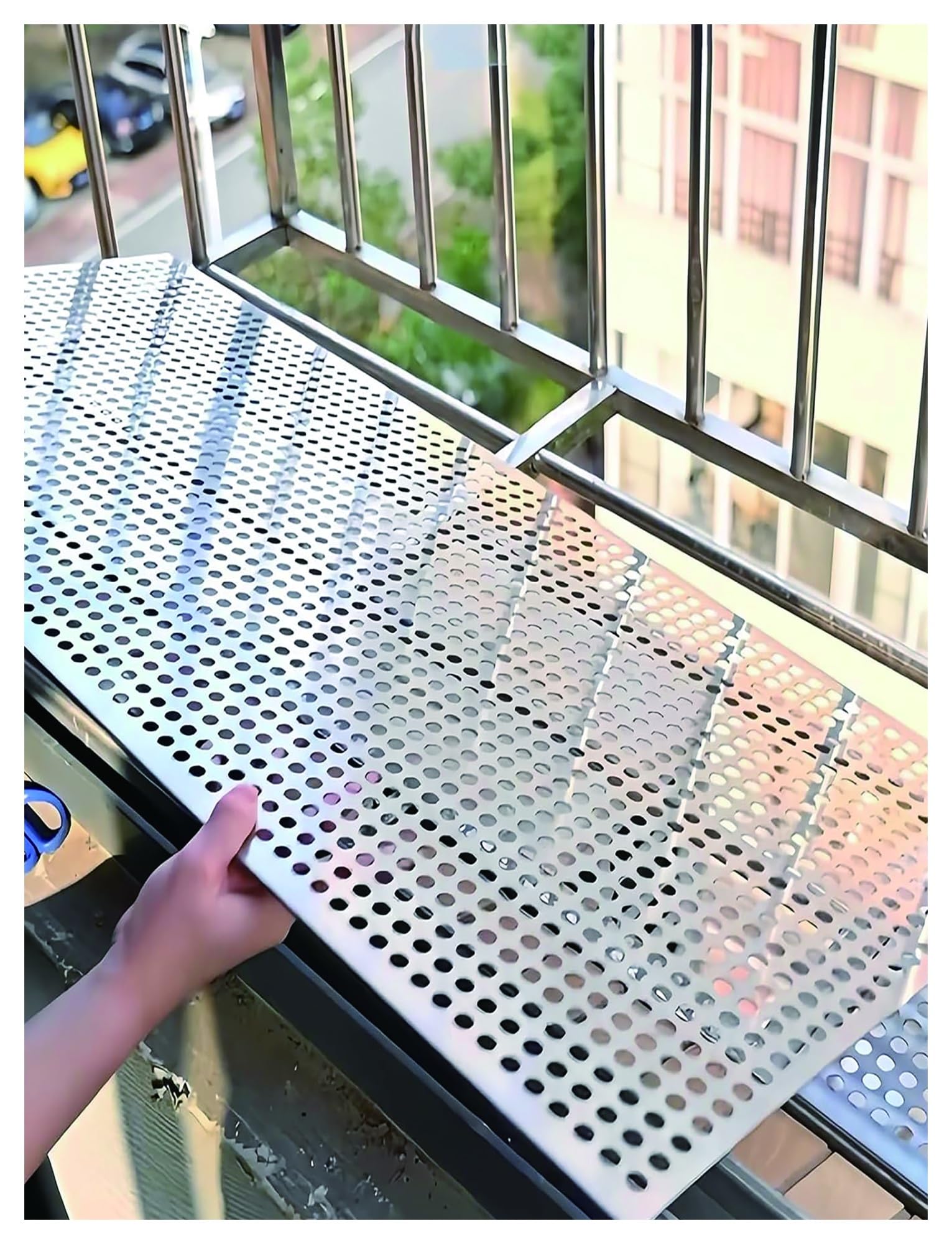 Pannello decorativo perforato in rete metallica – Schermo funzionale per Guardra & Flower Stand, elegante pannelli per la privacy per esterni, resistente alla ruggine, design versatile