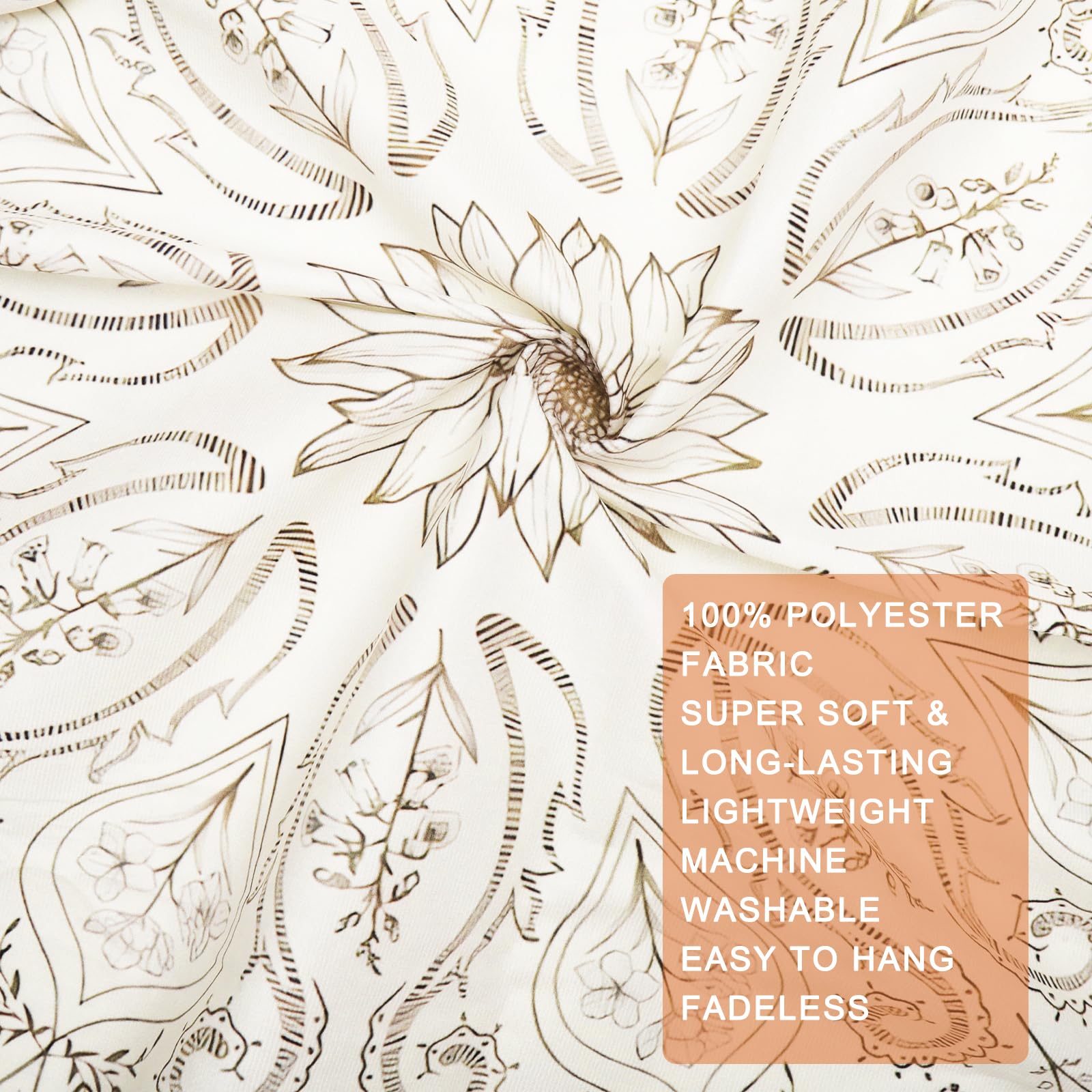 KQDRAVINE Mandala Wandteppich, 152 × 130 cm Boho Wandtuch für