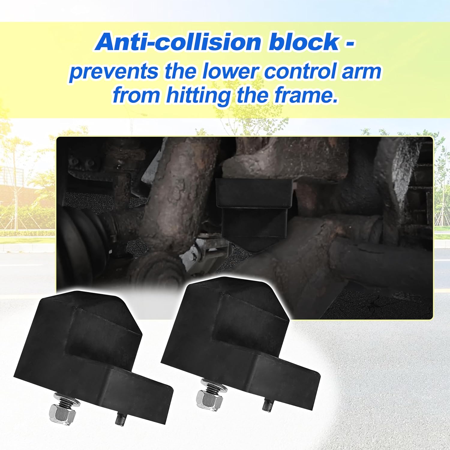 Front Suspension Lower Control Arm Bumper Stop Compatible with Chevy Silverado 1500 2500 3500 Avalanche Tahoe Suburban/GMC Sierra Yukon/Cadillac Escalade - Replaces K201426, K201426B,2 Pcs