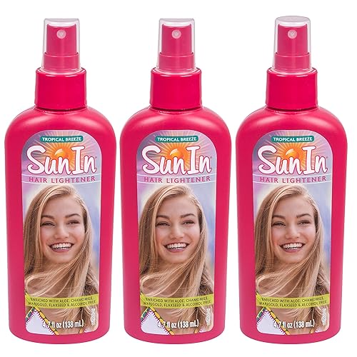 Sol en Tropical Breeze spray-in lightener de pelo Original 47-ounce Botellas 3unidades por sun-in