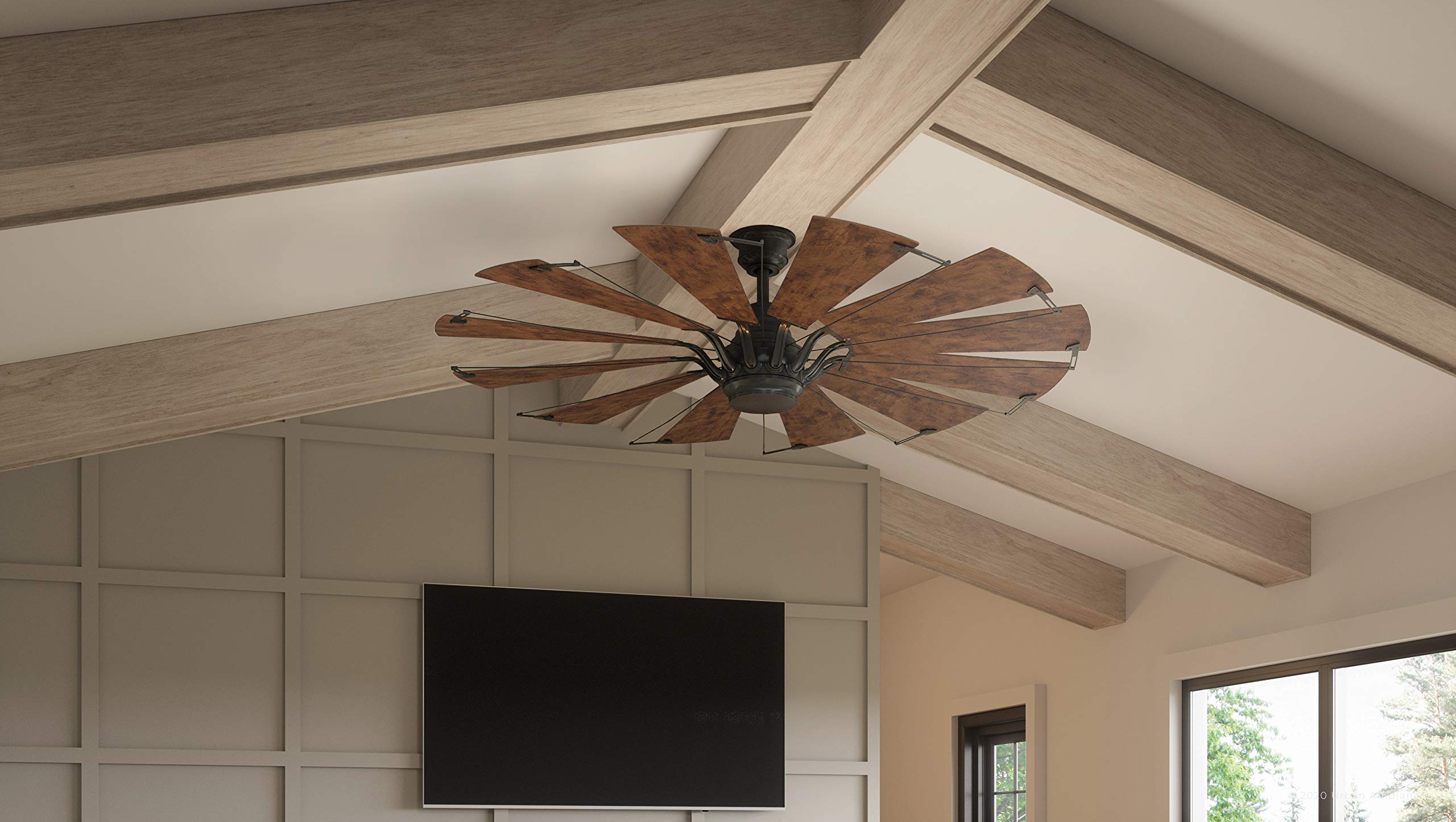 Urban Ambiance Luxury Traditional Indoor Ceiling Fan, Large Size