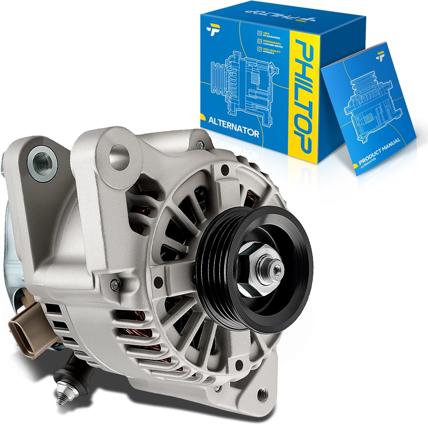 PHILTOP Alternator 70Amp Replacement for Toyota 2000-2003 Echo,Automotive Replacement Alternators OEM# 13896N