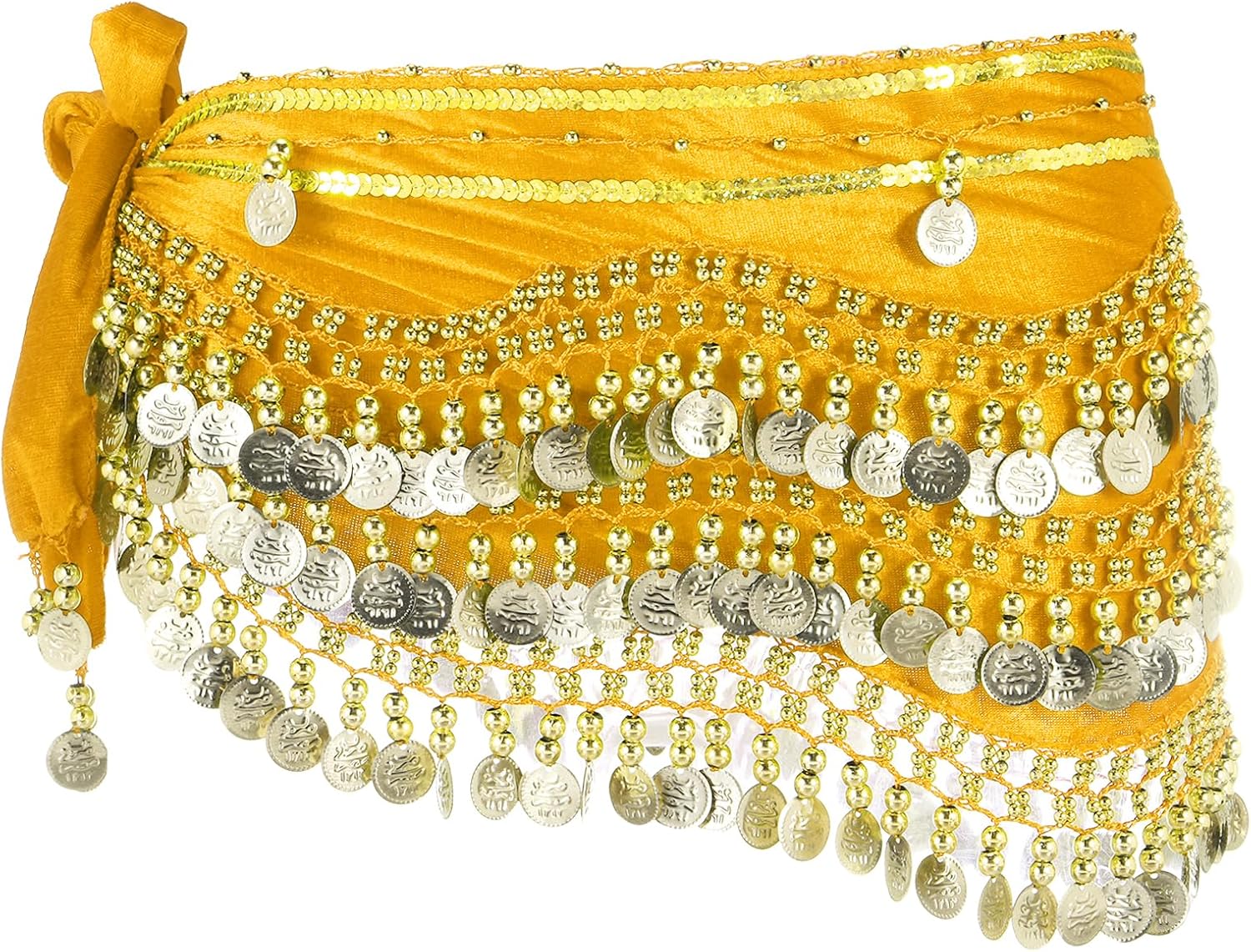 MECCANIXITY Belly Dance Hip Scarf Sequin