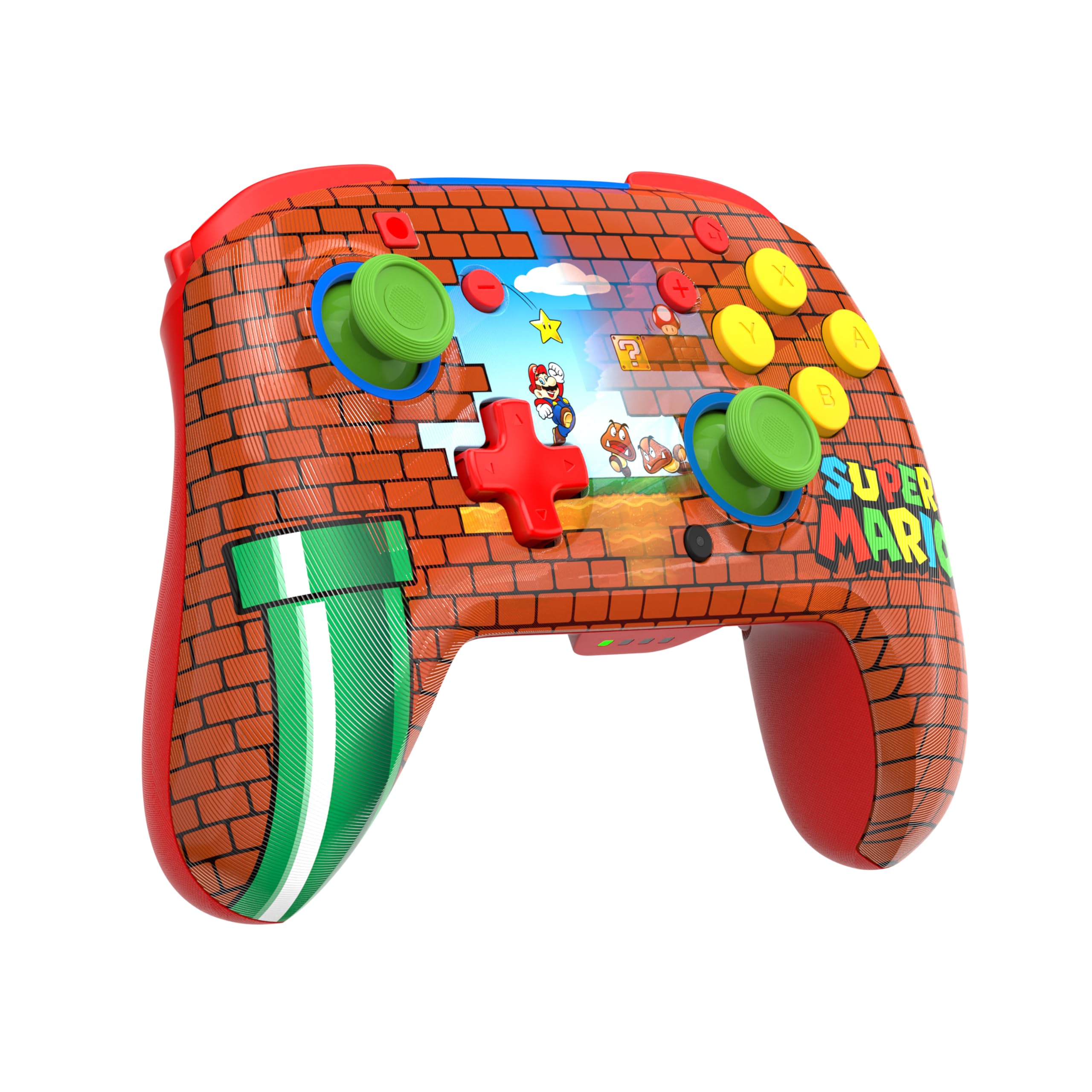 Turtle Beach Rematch Mario Bricks Controller da gaming wireless per Nintendo Switch. Funziona anche con Nintendo Switch 2 - Pulsante C non disponibile.