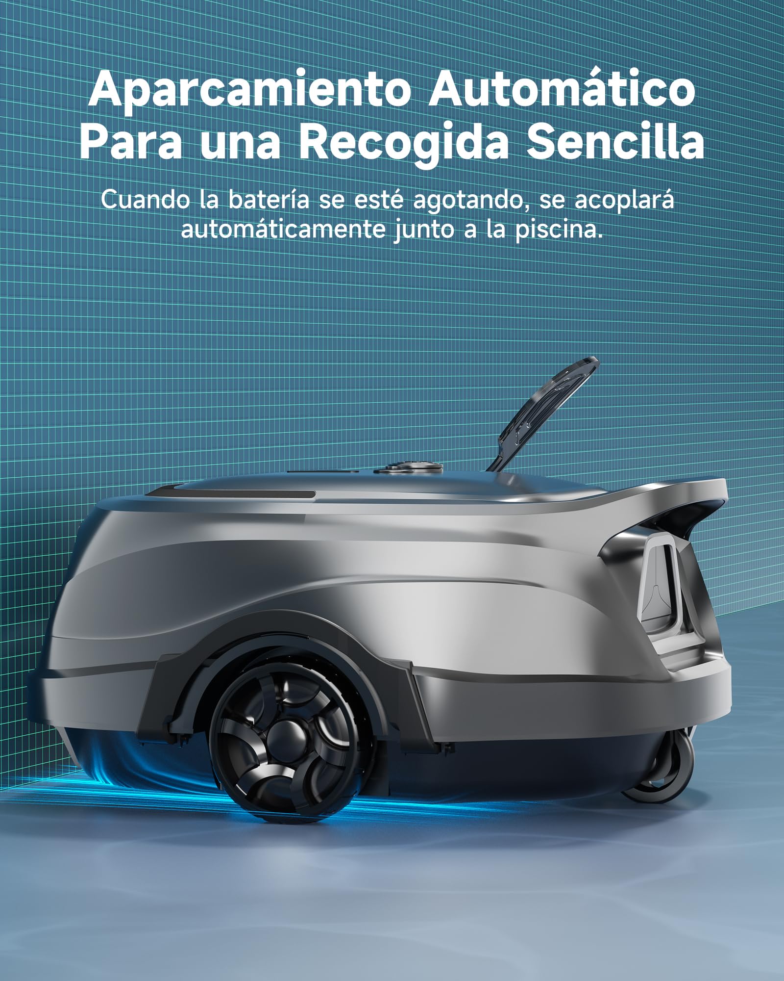 WYBOT A1/OS2010 Robot Piscina Inteligente, Doble Filtración, Autonomía 120 Min, Limpiafondos Piscina Potente Inalámbrico para sobre Suelo Y Planas, Elimina Residuos, Auto-Estacionamiento,Verde Salvia