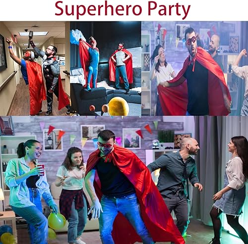 Miniatura 6 de Capas y máscaras de superhéroes para adultos, capas de Halloween, disfraces de superhéroes