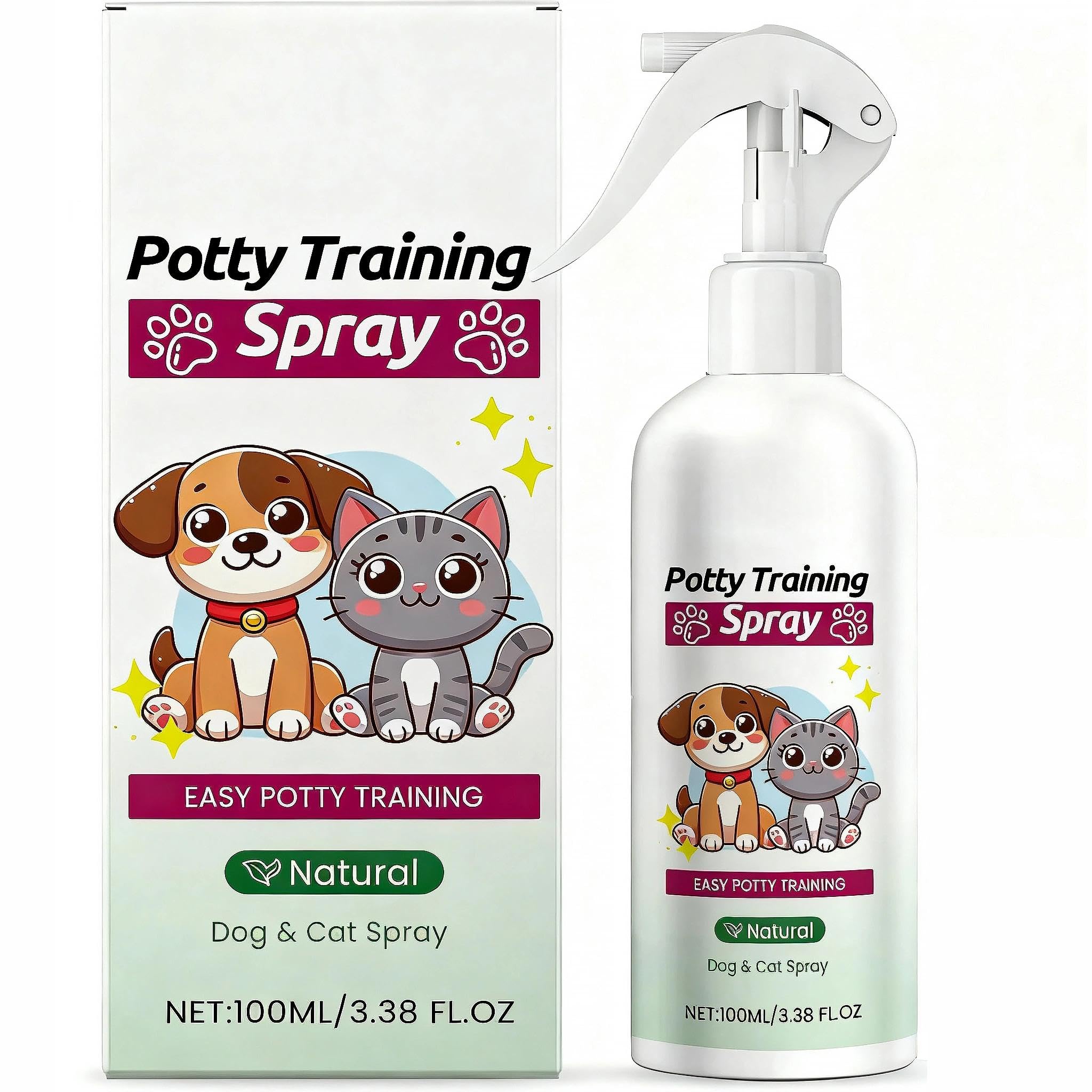100ml Potty Training Spray for Dogs, Pup/Py Pee Spray Attractant & Training, Guides Dogs to Designated Areas, Toilet Location Helper